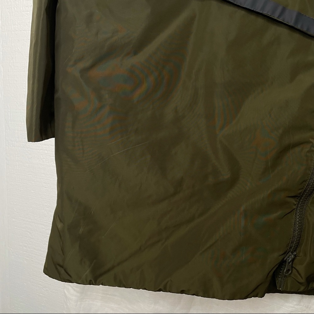 Nike Green Parka Bonded Athletic Trench Jacket Coat Oversized Long Windbreaker - Picture 6 of 16